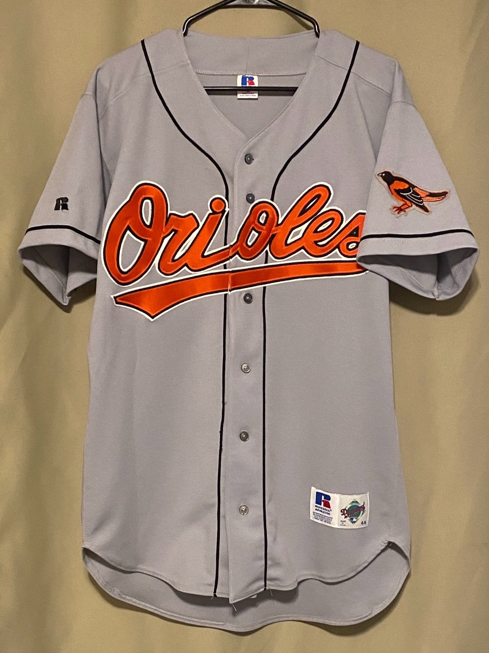 VTG 90’s MLB Baltimore Orioles Russell Athletics Diamond Collection Jersey 44